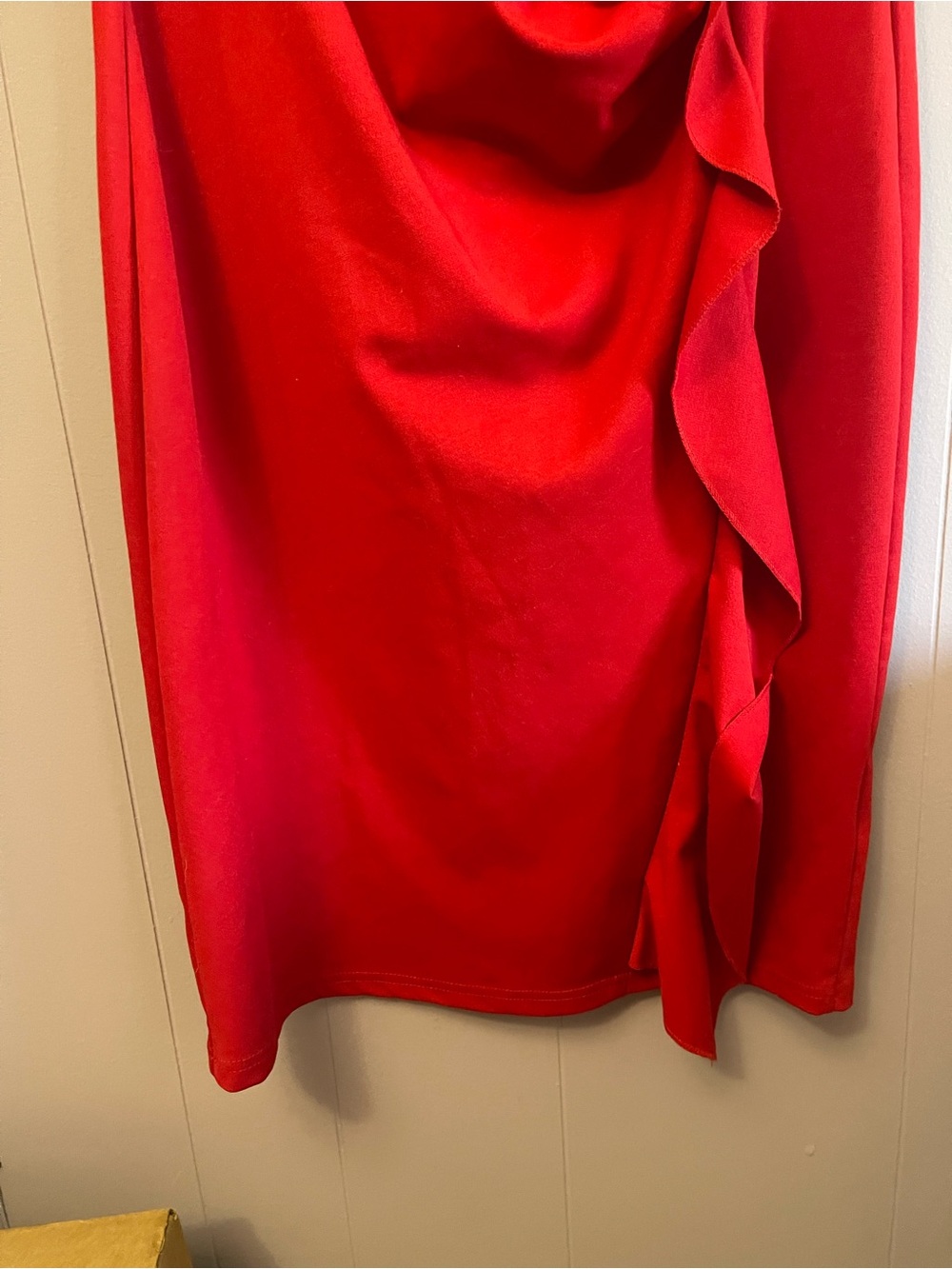 Miusol Red Ruffle-Trim Midi Dress - Picture 7 of 11